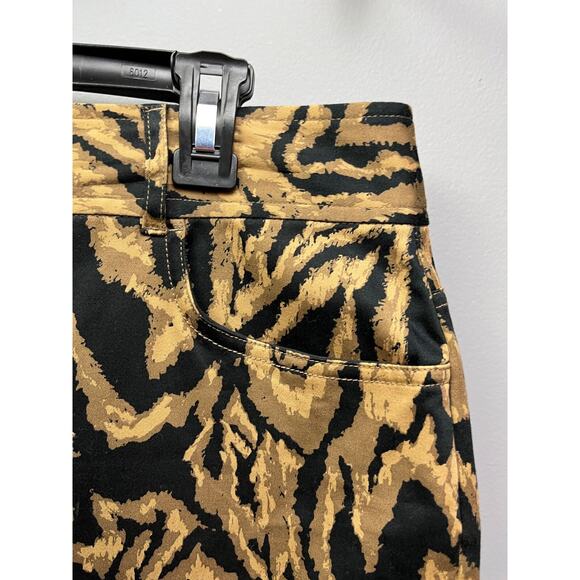 Chaps animal print short pencil skirt‎ Womens 12 Petite Short Pockets Funky - Picture 6 of 7